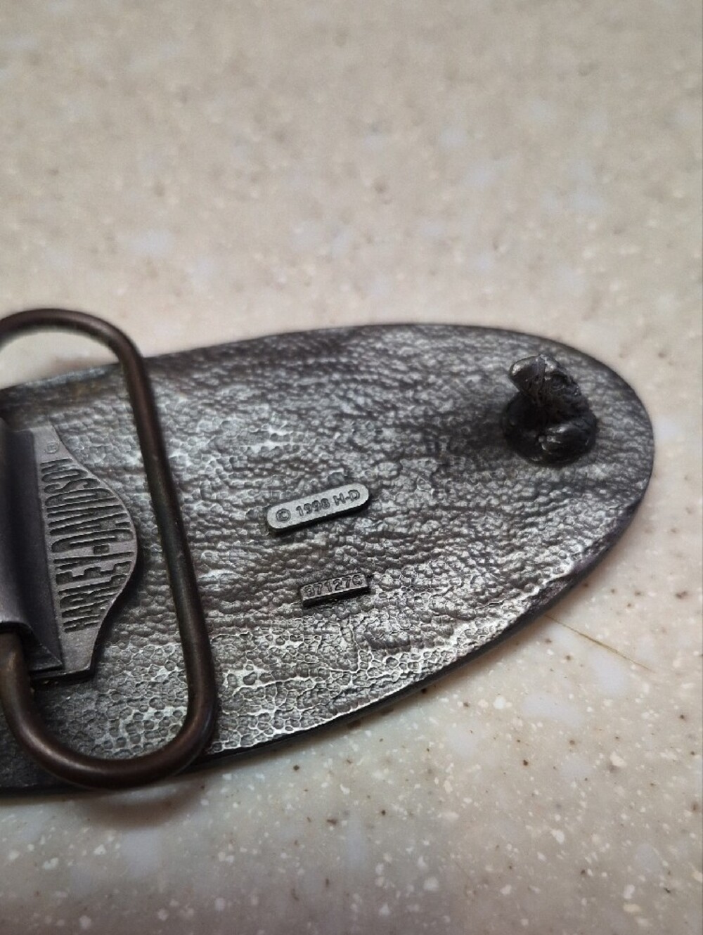 Harley-Davidson 1998 Vintage Belt Buckle 3D Fire Flame Eagle Rare Collectible - Picture 3 of 5